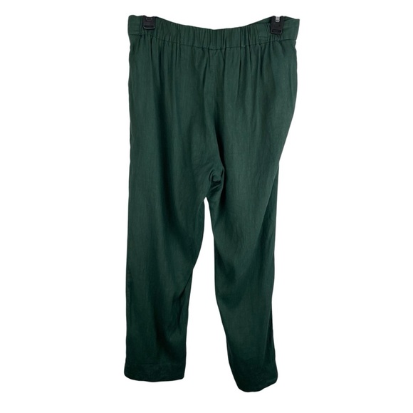 Babaton | Dark Green Linen Blend Ankle Pants - Picture 4 of 8